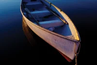 Rowboat at Rest on a Calm Lake