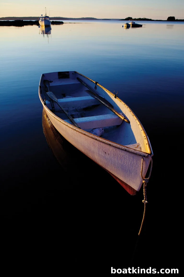 Rowboat at Rest on a Calm Lake