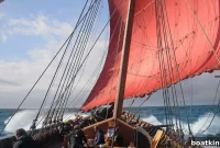 Viking Longship Sets Sail on Dramatic Maiden Voyage