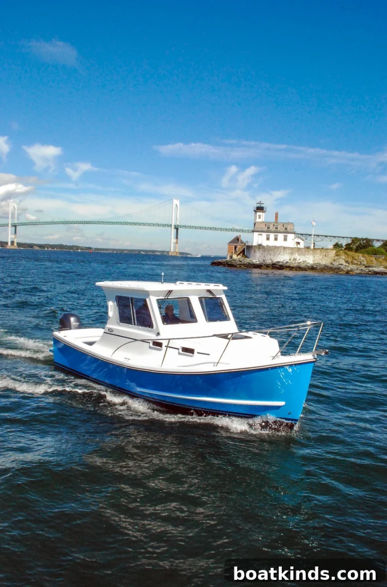 Boat Parade: Long Line of Boats Along the Harbor