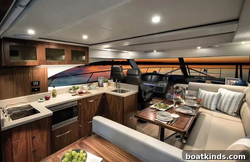 Riviera 4800 salon and cockpit
