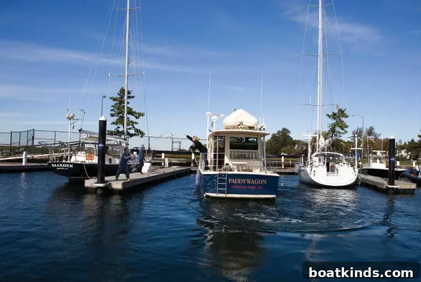 Sailboat in marina