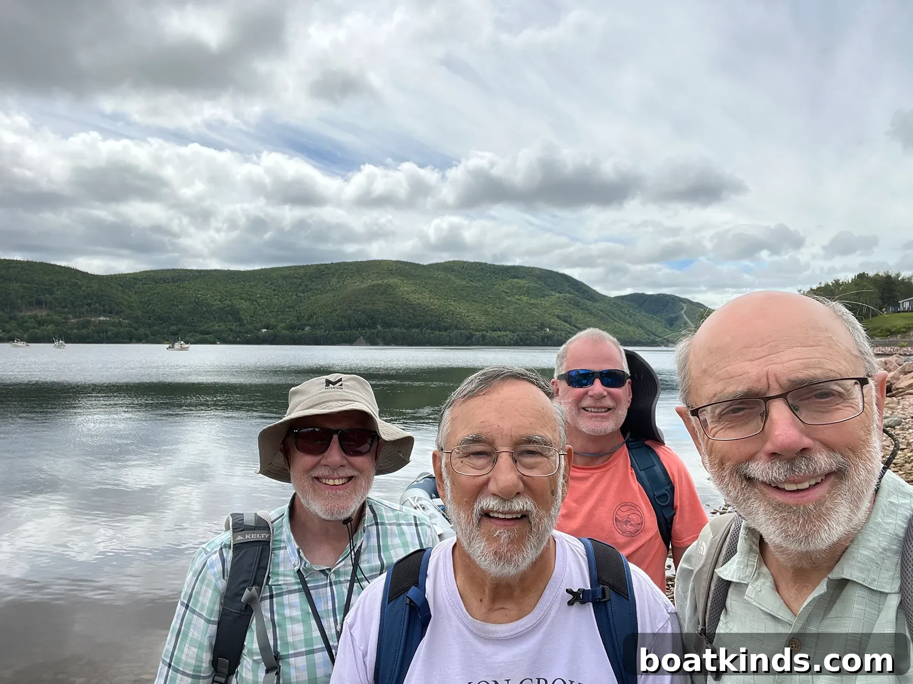 Fjord walls and waterfalls along Newfoundland coast