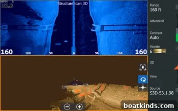 Boat sonar and radar displays