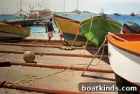 Acrylic Painting of Union Island Fishing Boats by Brechin Morgan