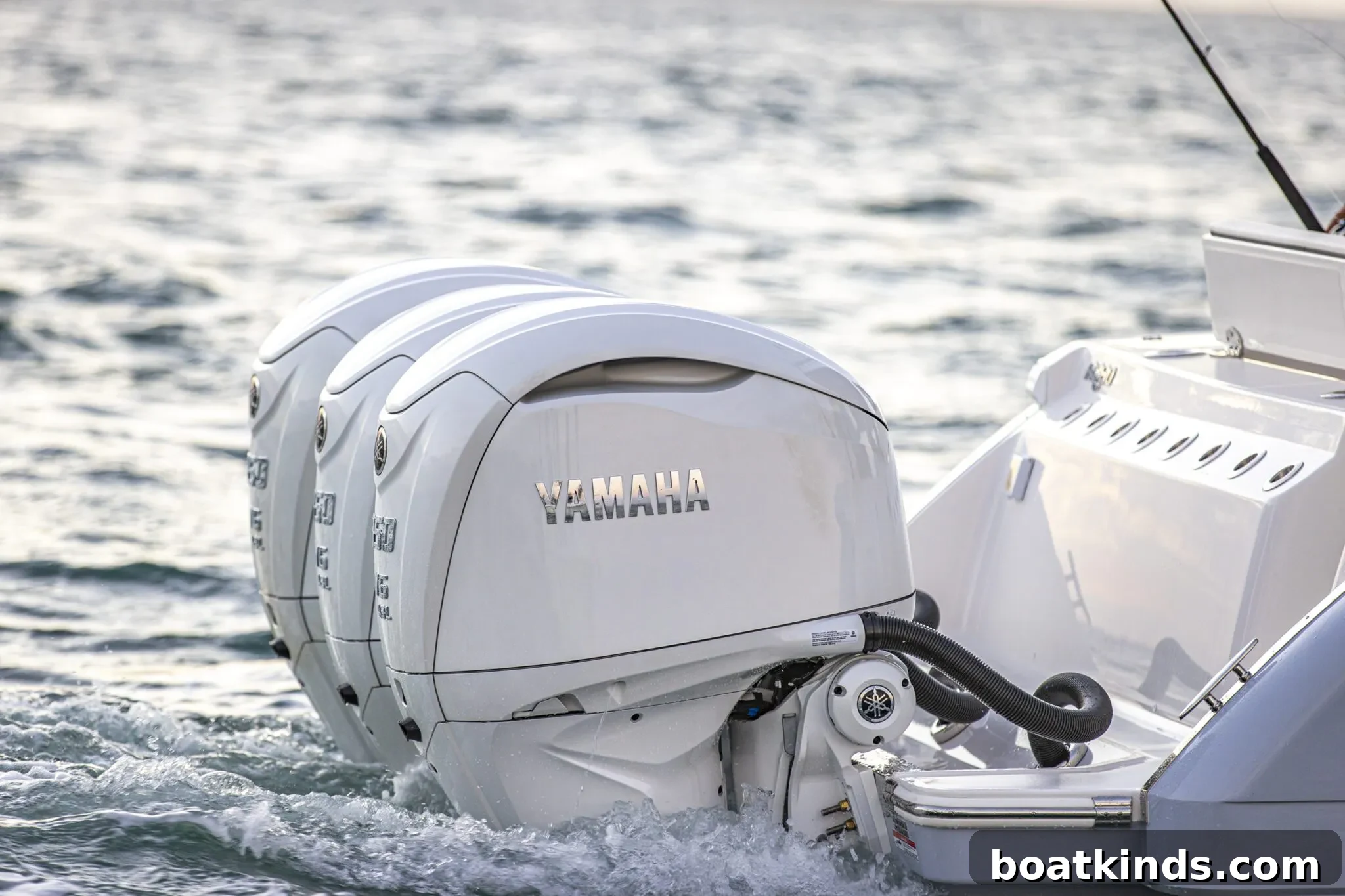 Yamaha F350 outboard on display