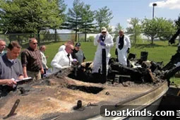 Investigators watching boat fire tests