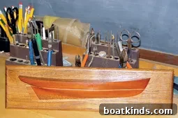 Half-hull model of the Pride of Baltimore II
