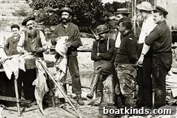 Historic commercial fishing photograph