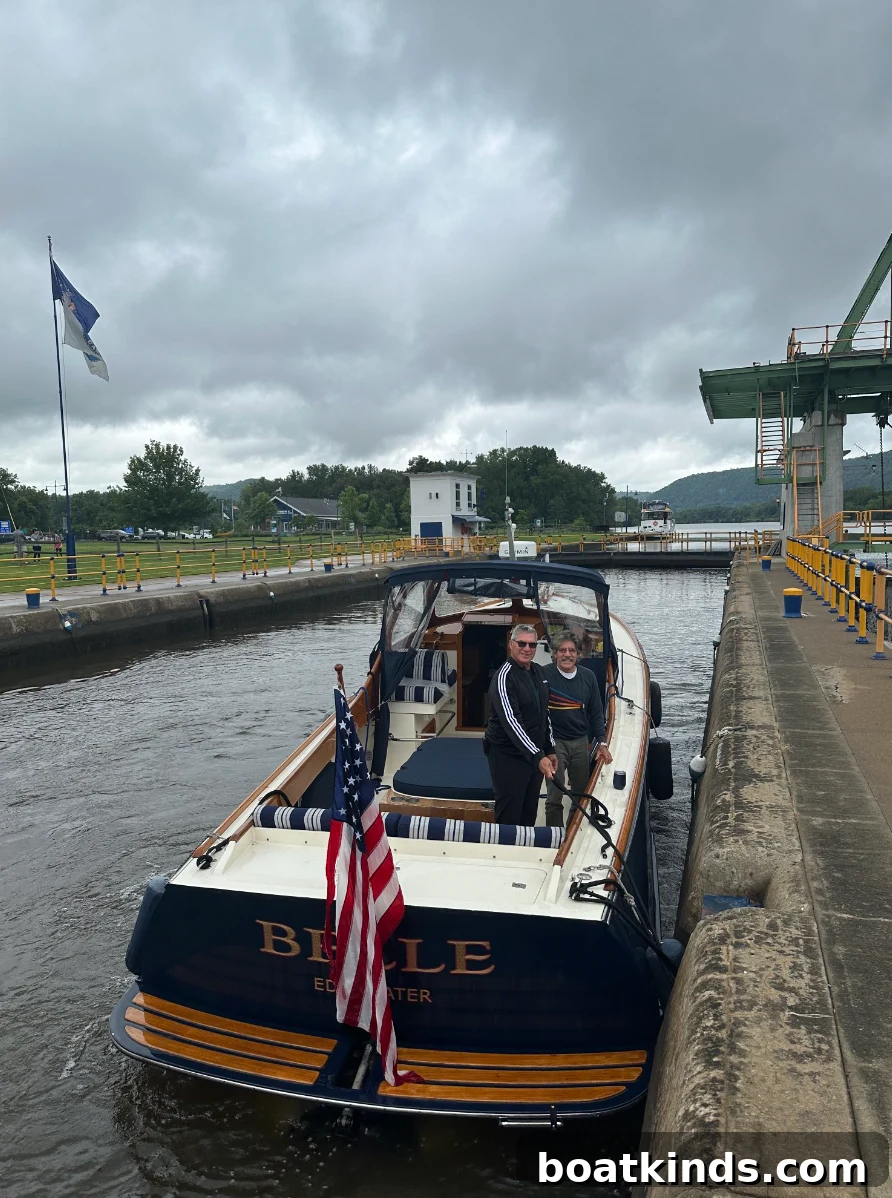 Belle navigating inland waterways during Rivera's trip