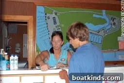Dockmaster Katy Russell at work