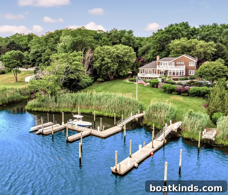Luxury North Fork Waterfront Home with Deep Water Dock