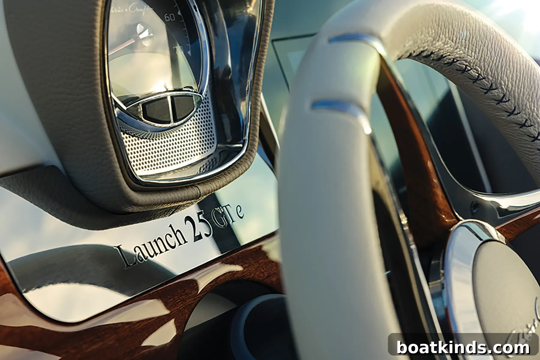 Interior detail of the Chris-Craft Launch 25 GTe prototype