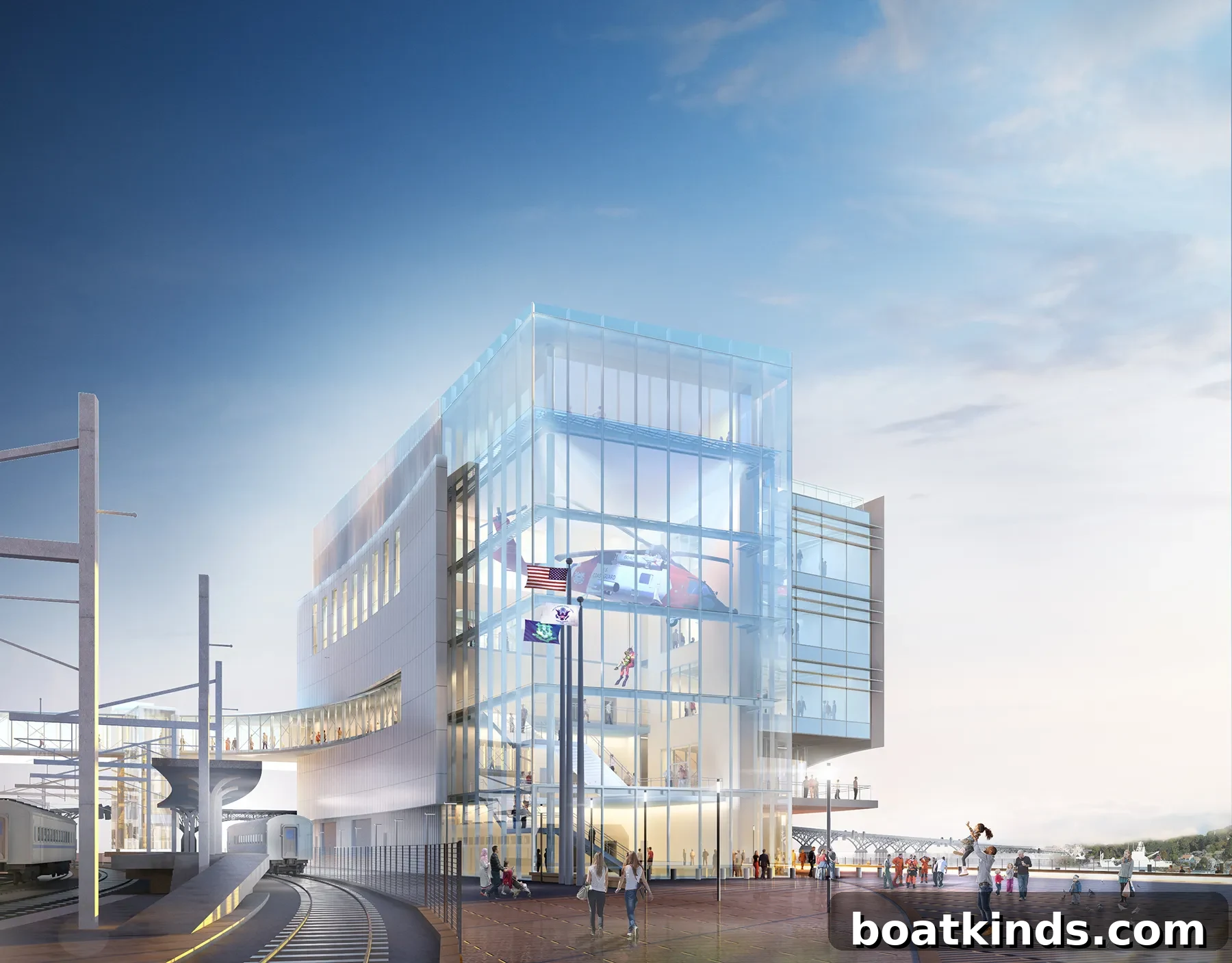 Rendering of the National Coast Guard Museum waterfront