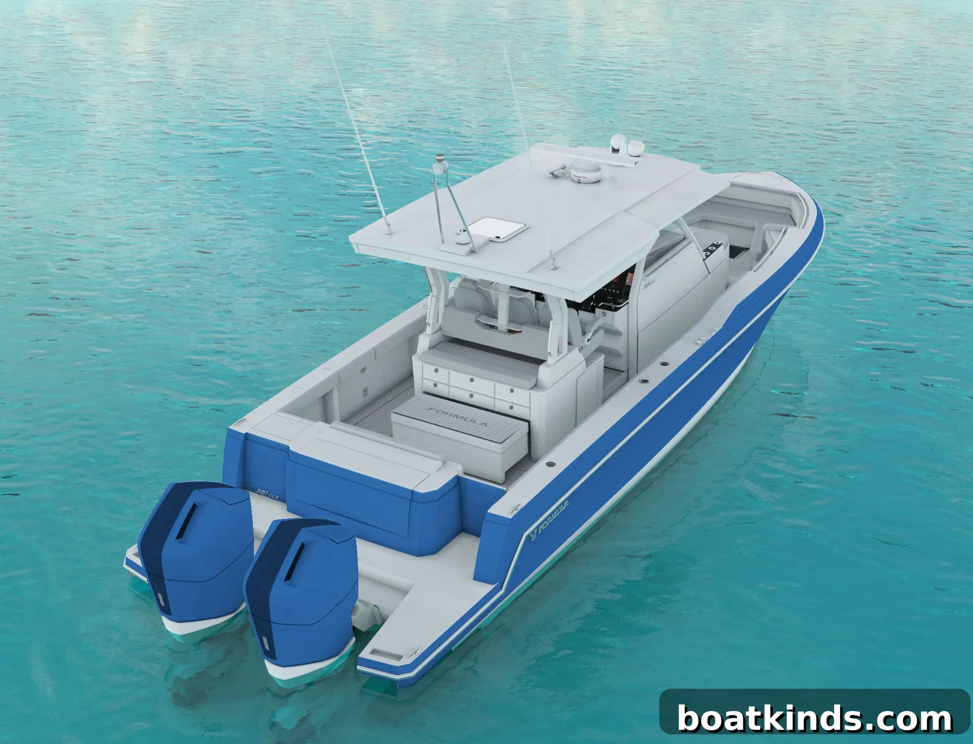 Deck layout of the Formula 387 Center Console