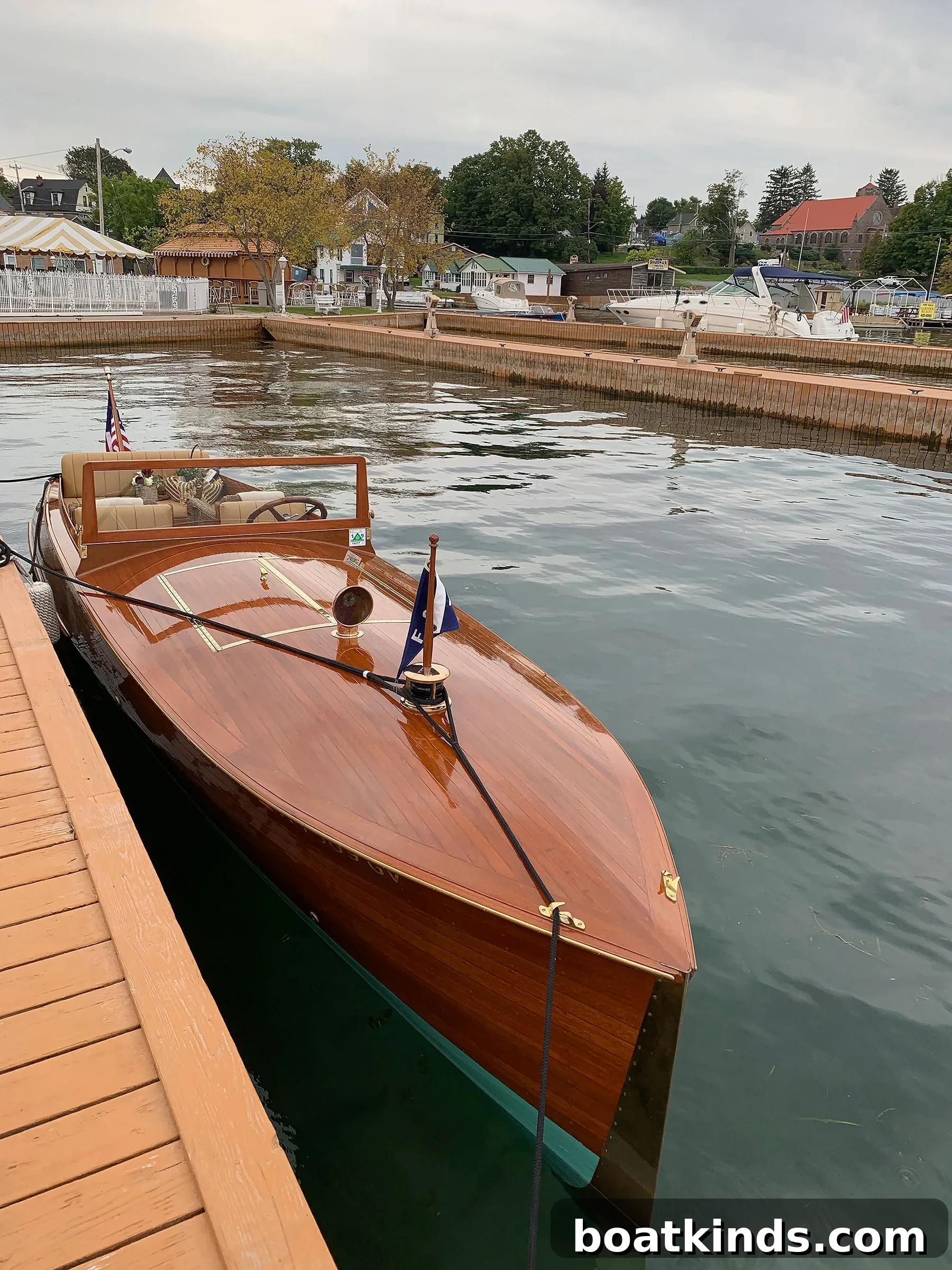 Reuben Smith working on a wooden launch