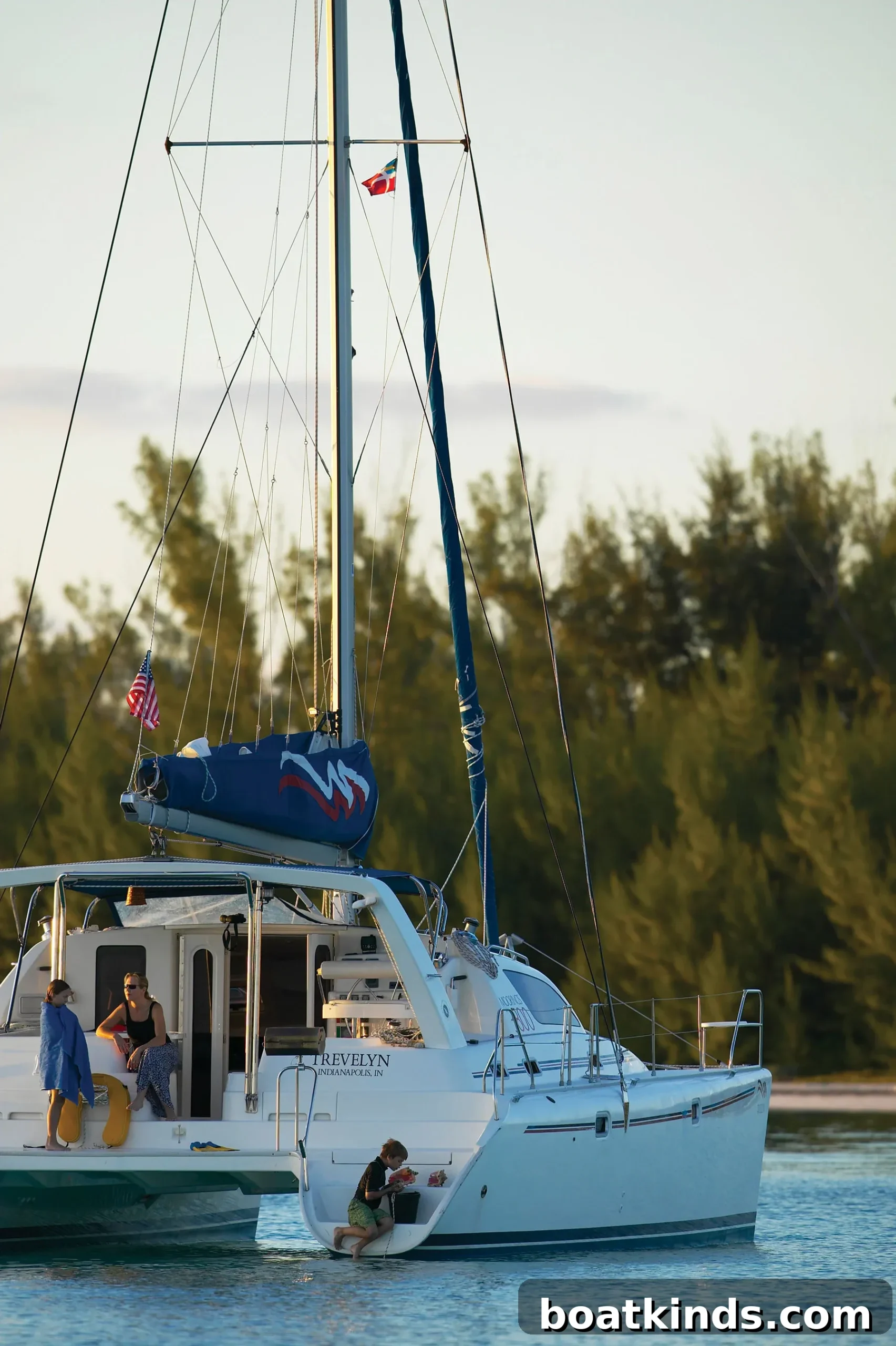 Passengers learning on a chartered boat
