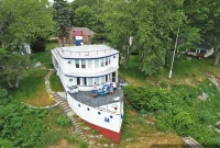 Boat-Shaped Home for Sale on Michigan Waterfront