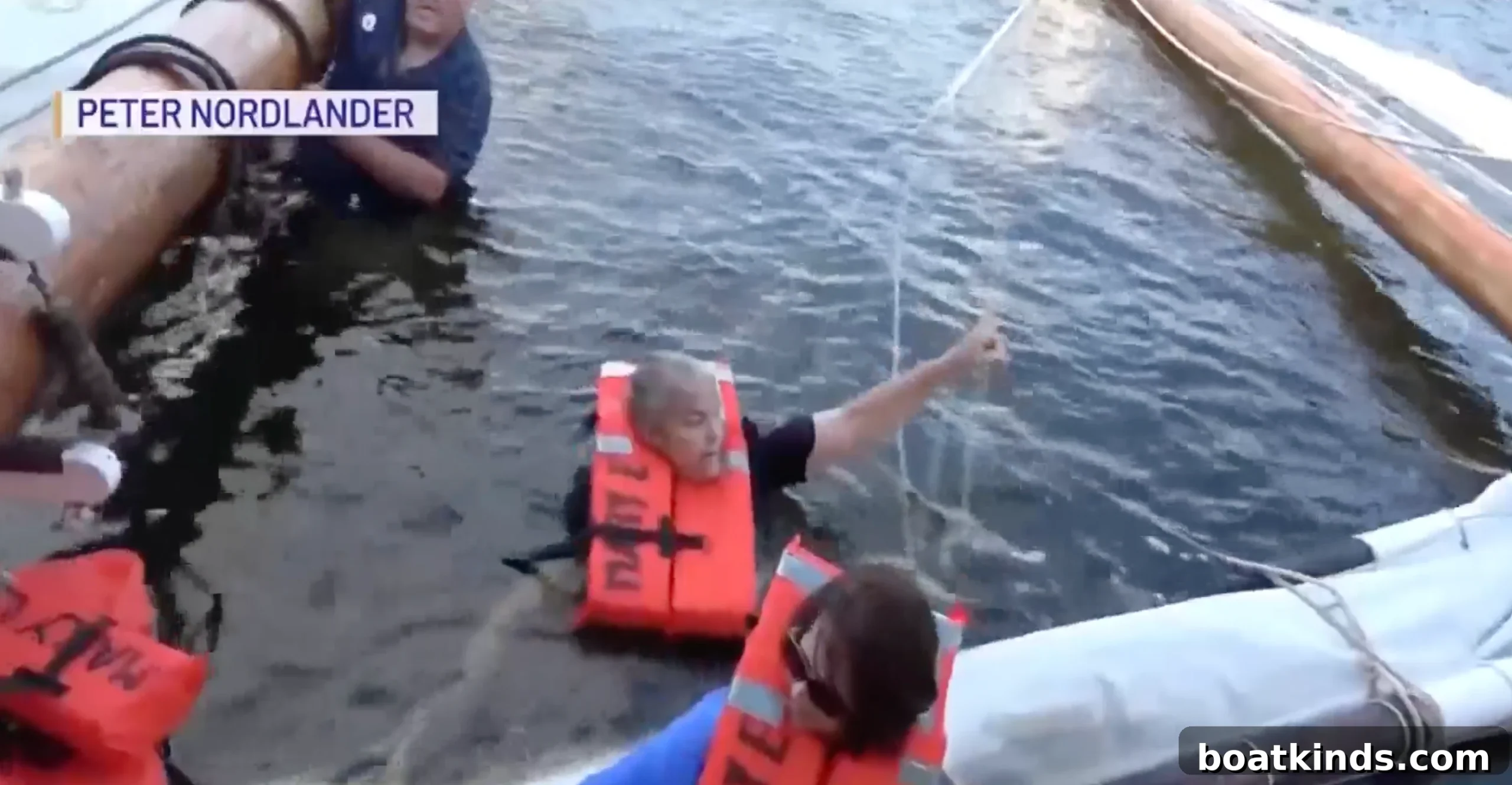 Rescue efforts after schooner capsize