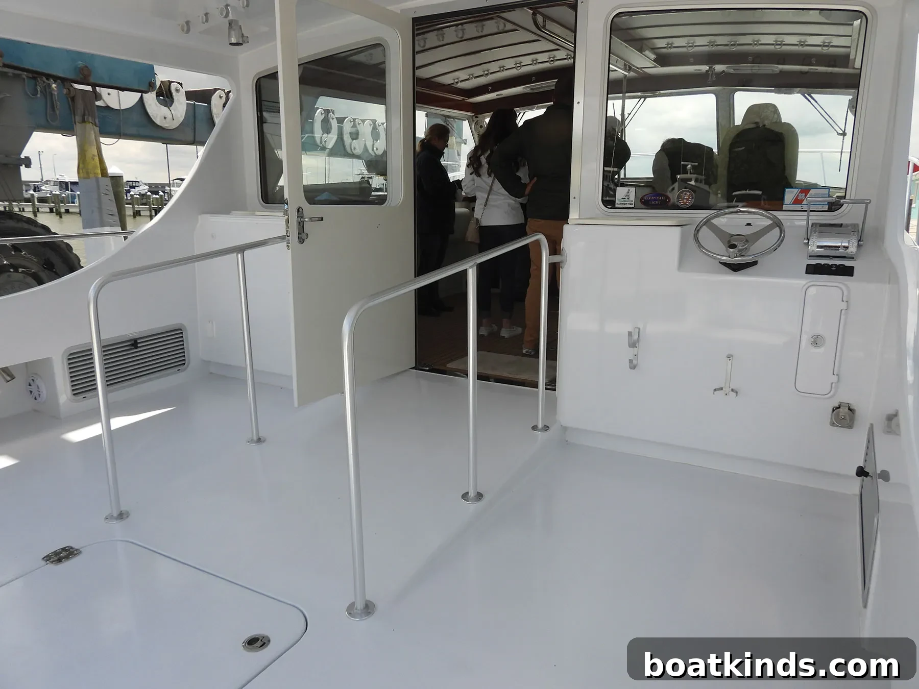 Interior layout showing wide spaces for wheelchair access.