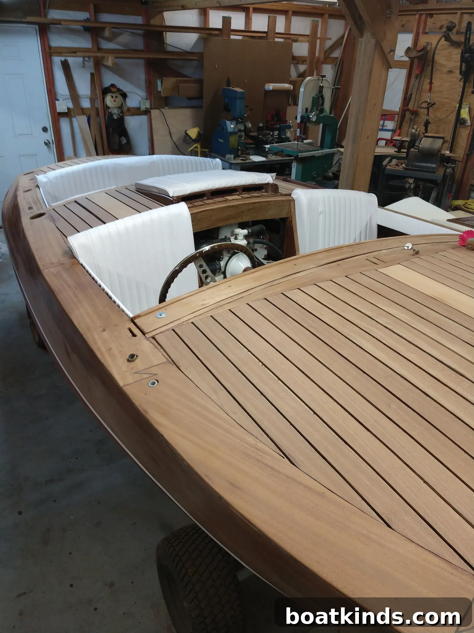 Drift Wood built with mahogany planking over okoume plywood