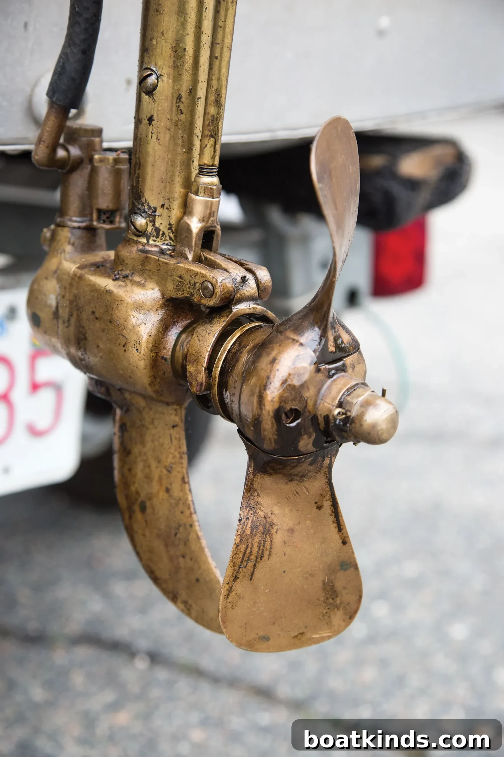 Restored outboard motor on display