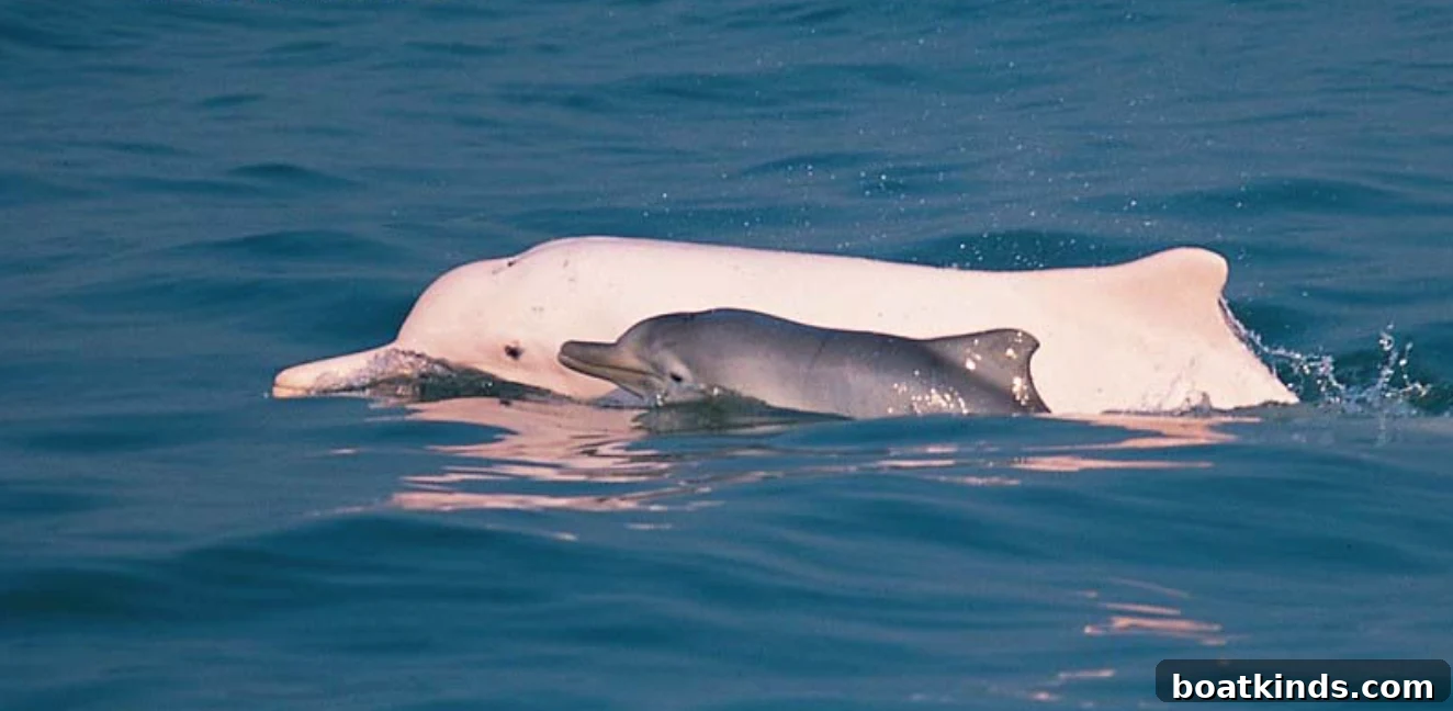 Pink dolphins returning to calmer stretches of water near Hong Kong