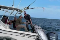 Dad and 9-Year-Old Son Reel in 9.5-Foot Tuna on 23-Foot Boat