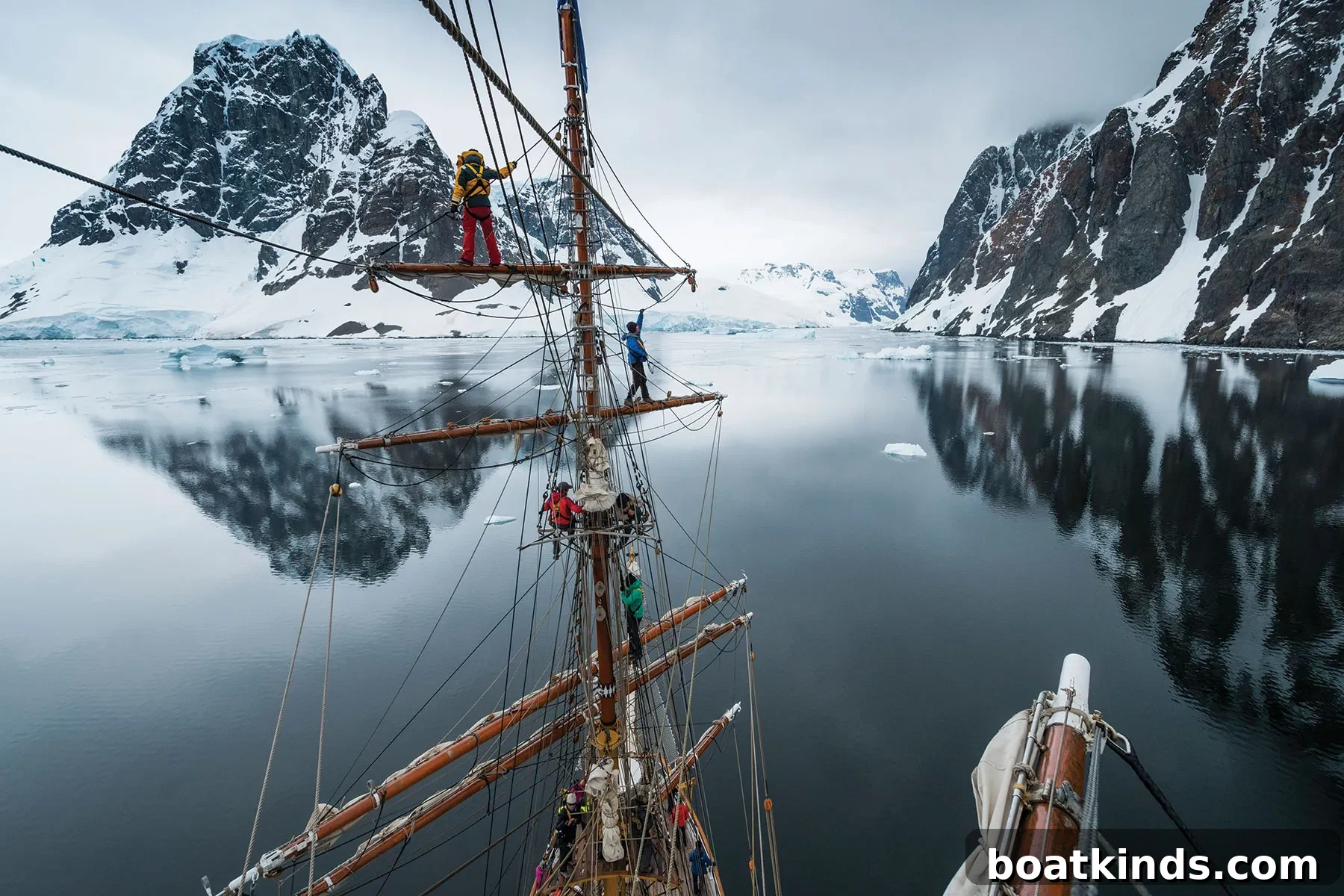 Europa under sail in heavy seas