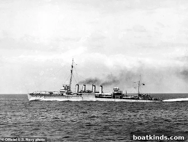 Historic photograph of USS Stewart underway
