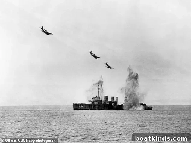 Damage to USS Stewart after capture and repair by Japanese forces