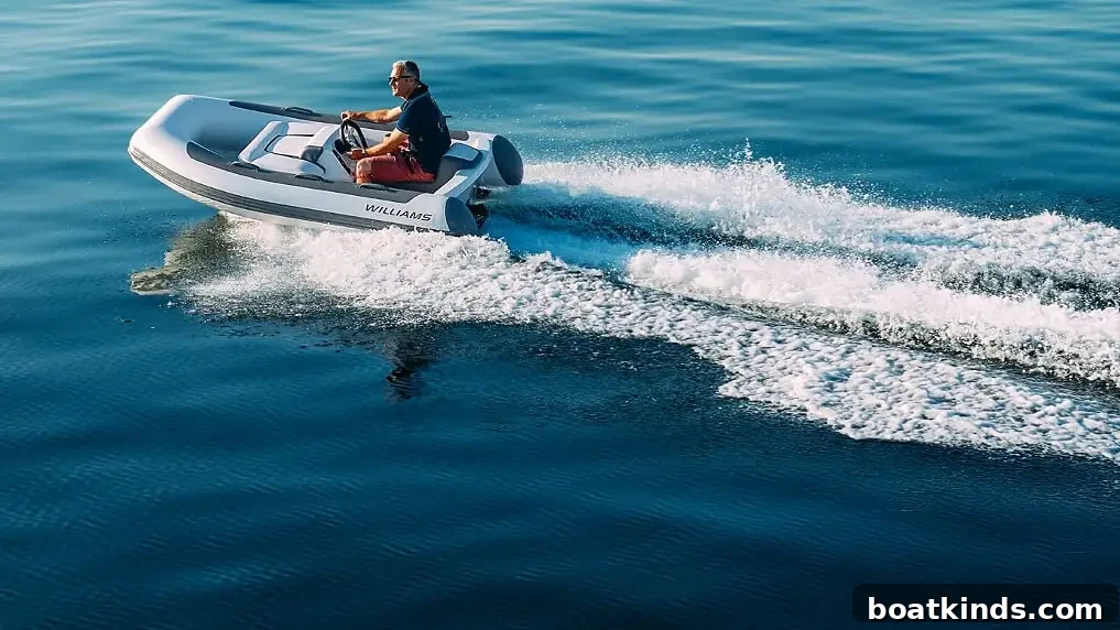 Williams Jet Tender Minijet 280 alongside a yacht