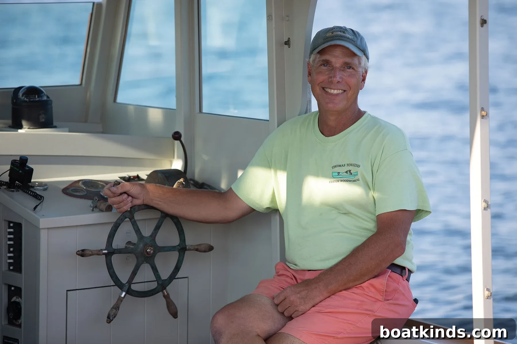 Alice W. at dock, restored Beals Island lobsterboat