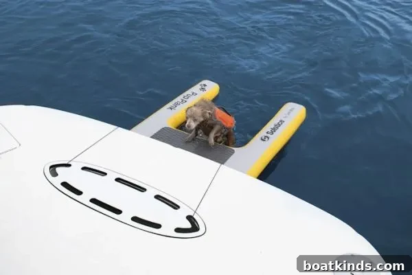PupPlank Dog Ramp: Defender Product Spotlight 5 Dog stepping onto PupPlank traction pad