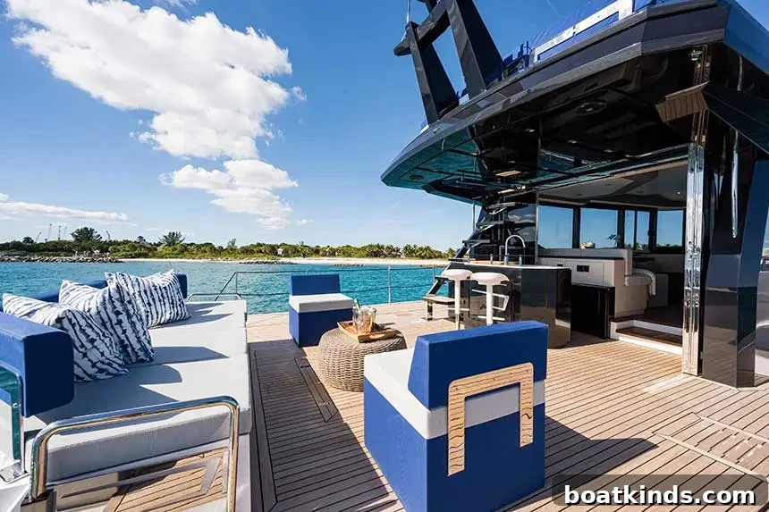 Okean 50X exterior and flybridge