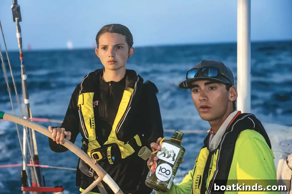Next-Generation Offshore Racing Boats: Design and Build 2 A female and a male looking out with blue water in the background