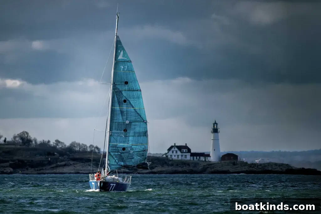 Next-Generation Offshore Racing Boats: Design and Build 3 A sailboat sailing in stormy skies