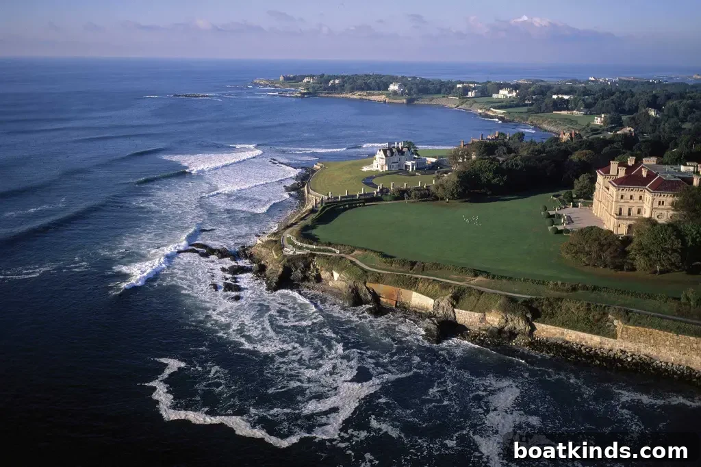 Coast line with breaking waves