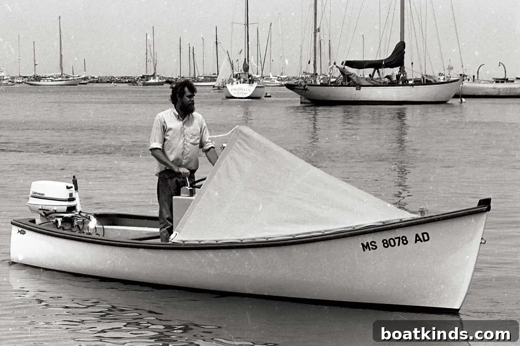 Dan West on his 18-foot Tashmoo